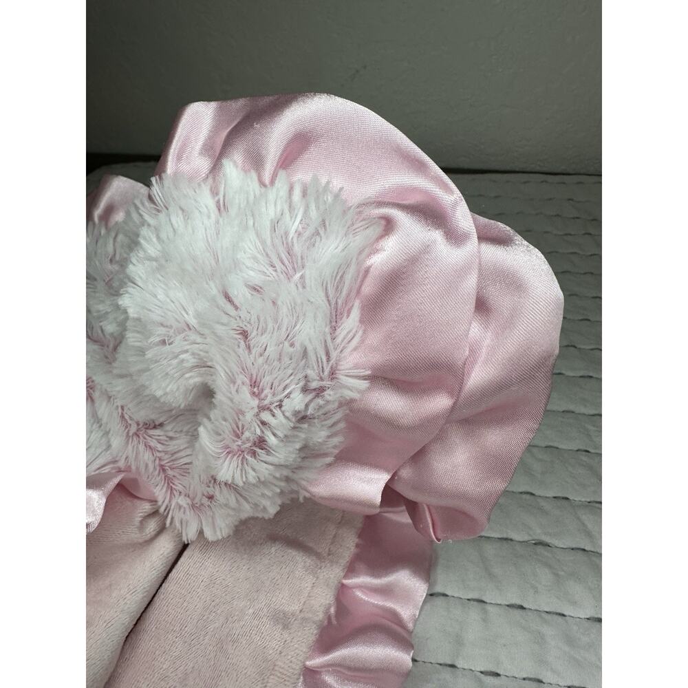Parents Choice Solid Pink Plush Baby Blanket Satin Trim 30x40 Polyester - Picture 6 of 7